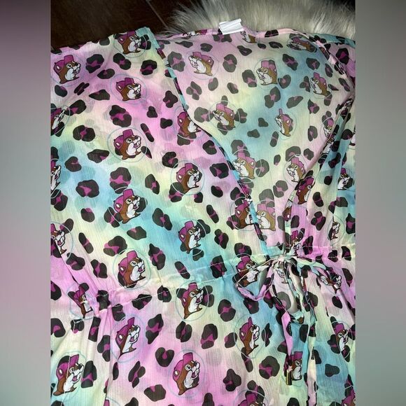 Buc-ee’s Multicolor animal Print Women's swimsuit cover up sz 2XL/3XL - Picture 3 of 6